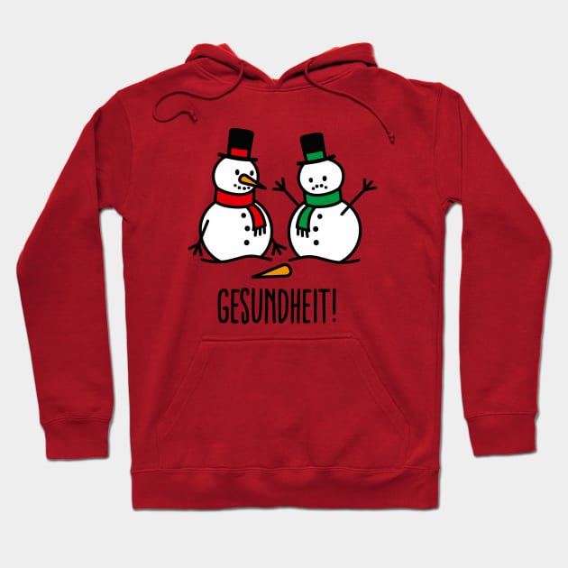 Gesundheit sneezing snowman funny ugly Christmas Hoodie by LaundryFactory